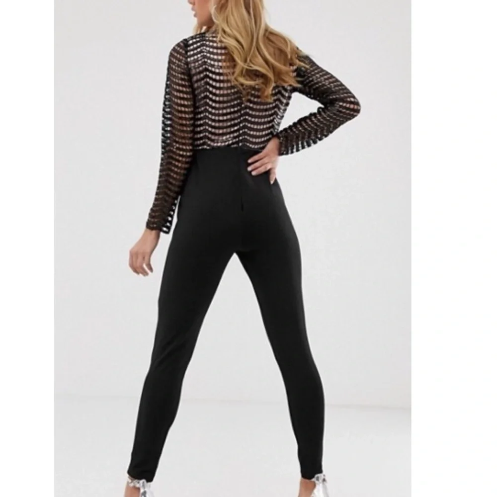 RARE LONDON/NASTY GAL Black Jumpsuit Size Medium - Picture 3 of 5